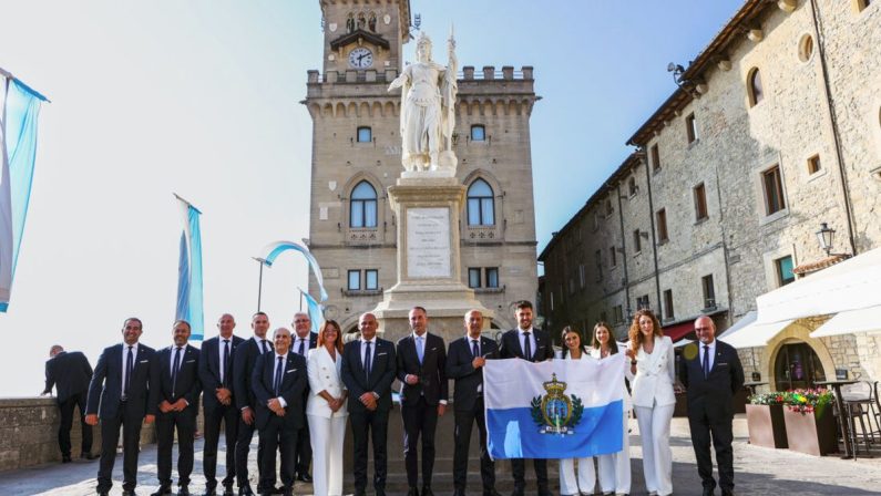 Delegazione olimpica San Marino ricevuta dai Capitani Reggenti