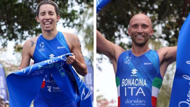 Bonacina e Menditto campioni mondiali di triathlon cross