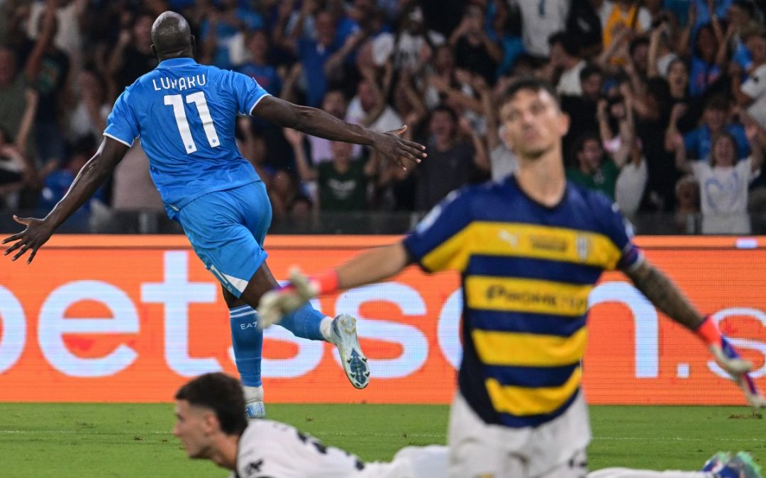 Il Napoli ribalta il Parma nel recupero, Lukaku in gol