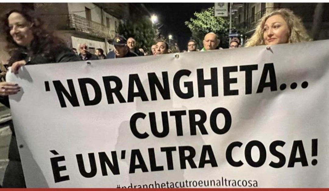 La manifestazione antimafia svoltasi a Cutro lo scorso febbraio