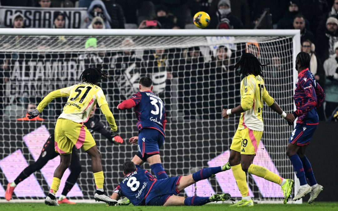 Mbangula-gol al 92°, la Juve rimonta il Bologna
