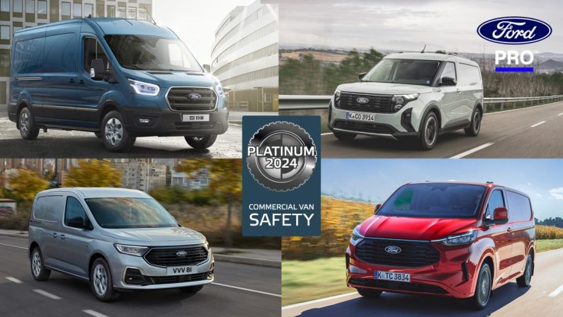 Intera gamma Ford Transit ottiene valutazione Platinum Euro NCAP