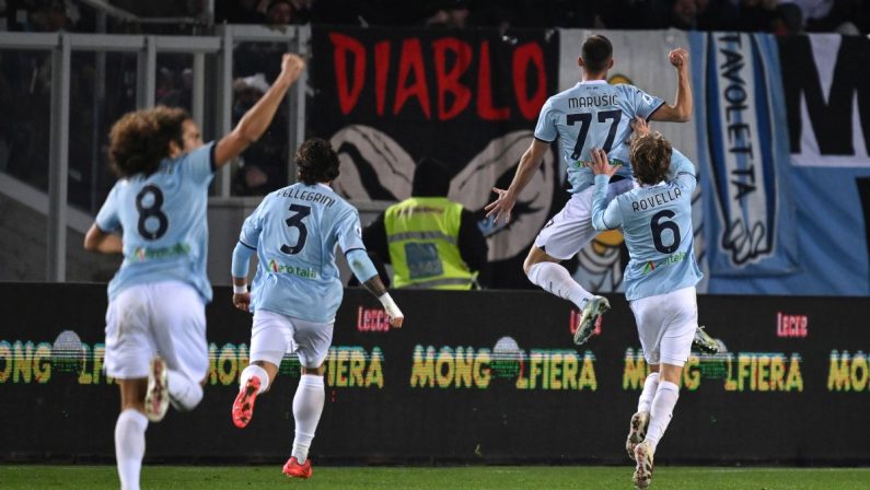 La Lazio vince 2-1 a Lecce, in gol Castellanos e Marusic
