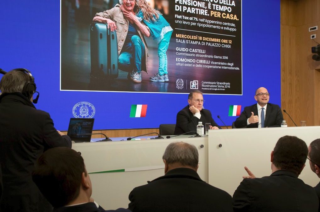 Flat tax al 7% per lo sviluppo e il rilancio dell’Appennino centrale