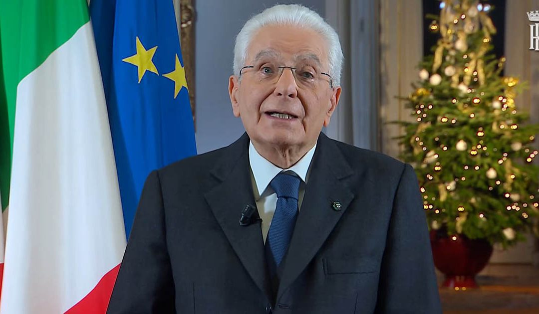 Sergio Mattarella durante il discorso di fine anno 2024
