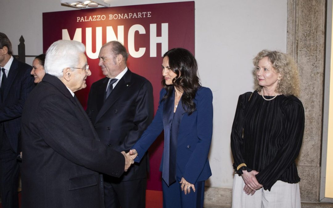 Munch a Roma, a inaugurare la mostra Mattarella e Regina di Norvegia
