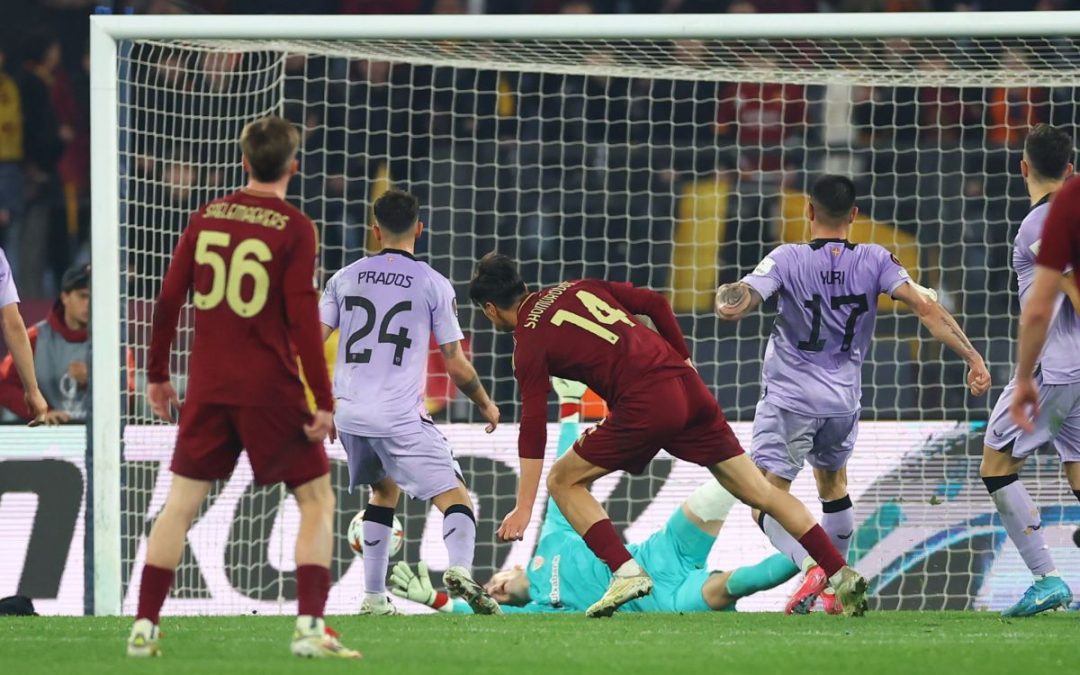 Roma-Athletic Bilbao 2-1, decide Shomurodov nel recupero