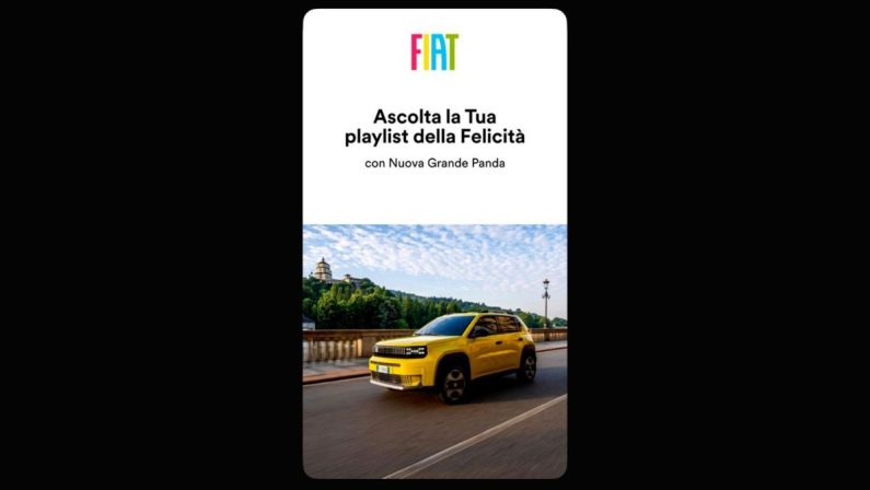 Fiat Grande Panda lancia con Spotify la playlist della felicità