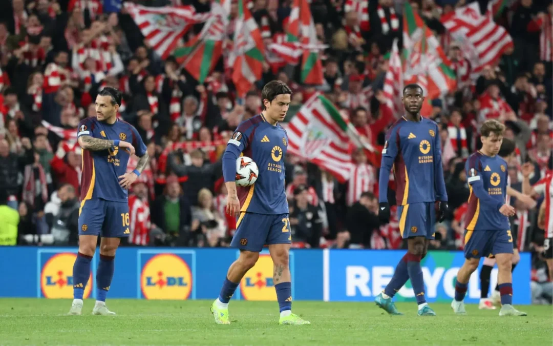 La Roma cade a Bilbao 3-1 ed è eliminata, Hummels espulso