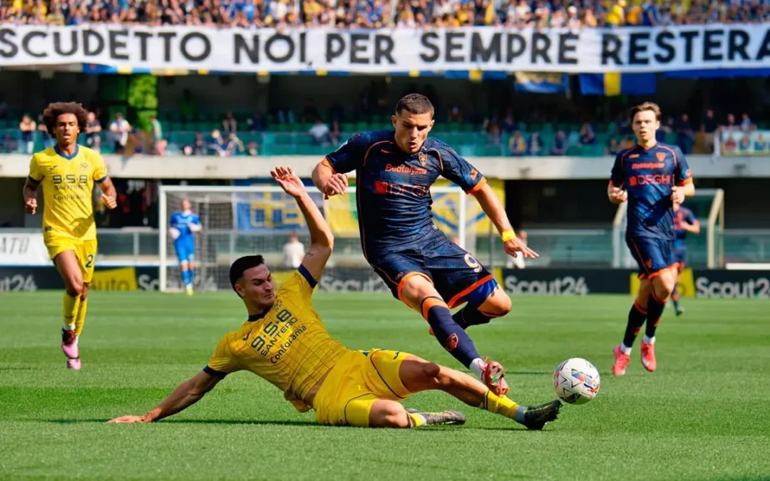 Coppola risponde a Krstovic, 1-1 nello scontro salvezza tra Verona e Lecce