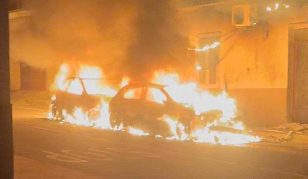 Le auto incendiate