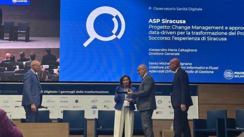 Asp Siracusa riceve il premio “Innovazione Digitale in Sanità 2025”