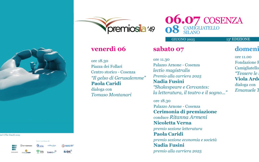 Cosenza, Premio Sila ’49: il gran finale dal 6 all’8 giugno