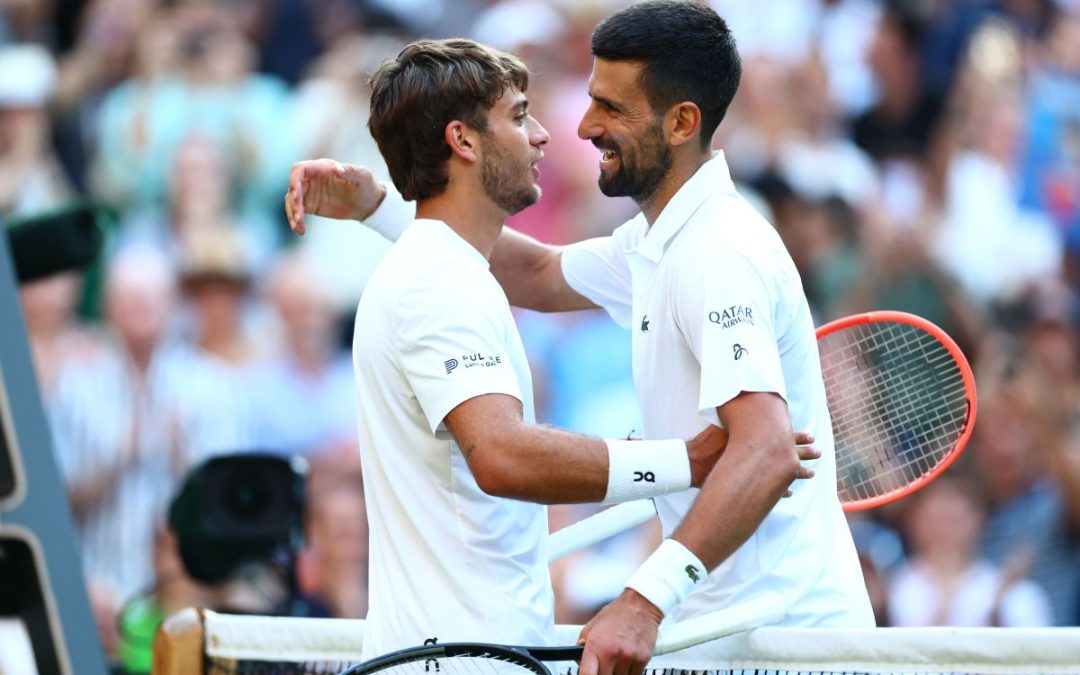 A Wimbledon Cobolli ko contro Djokovic, ora Nole sfida Sinner
