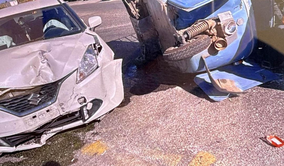 I due mezzi coinvolti nell'incidente a Mesiano di Filandari