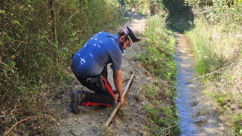 Petilia, maxi furto d’acqua, scoperto allaccio abusivo di due km