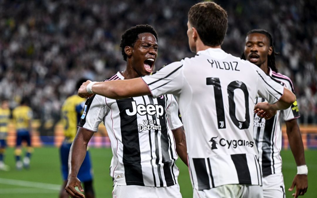 La Juventus parte bene, David e Vlahovic piegano il Parma