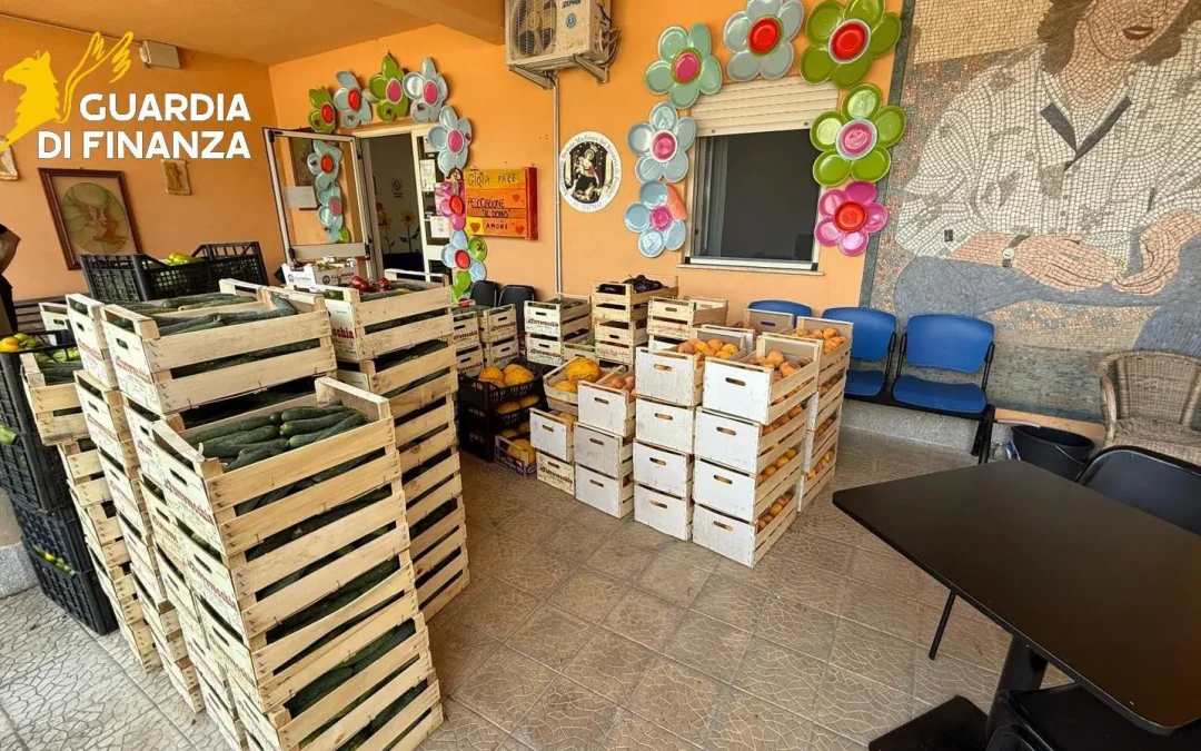 Parte dei prodotti sequestrati