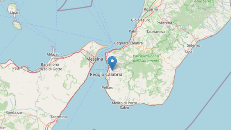 Terremoto di magnitudo 3.3 nei pressi di Reggio Calabria