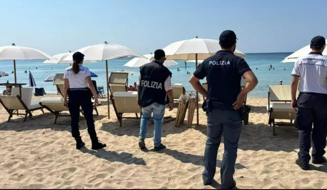 Lido abusivo nel Tarantino, sequestrati ombrelloni e lettini
