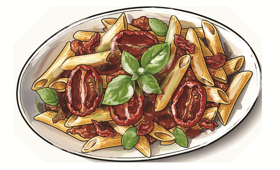 Le pennette ai pomodori siccagni