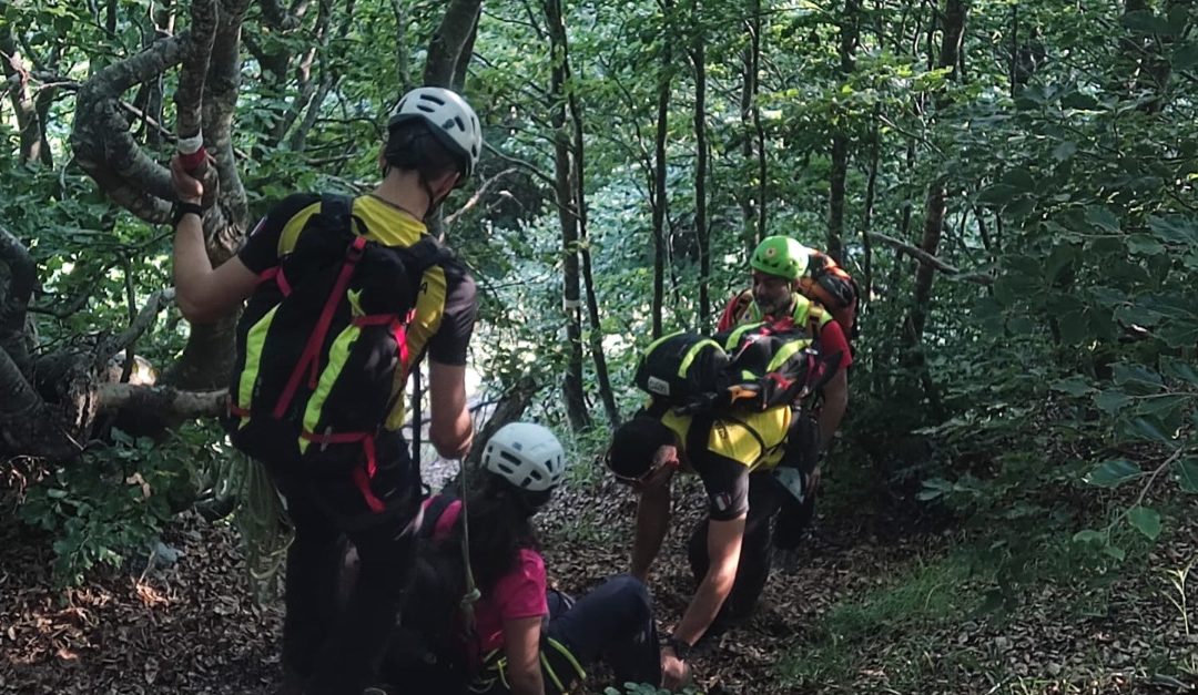 I soccorsi ai due turisti dispersi