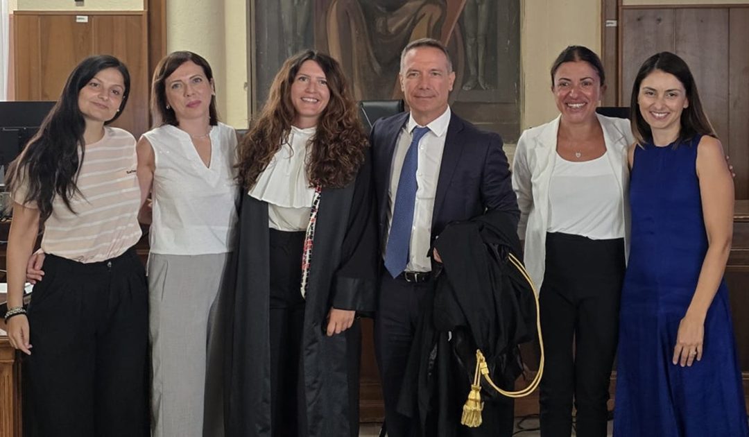 Il procuratore Falvo con la neo arrivata Guzzardi (a sinistra) e le altre colleghe dell’Ufficio