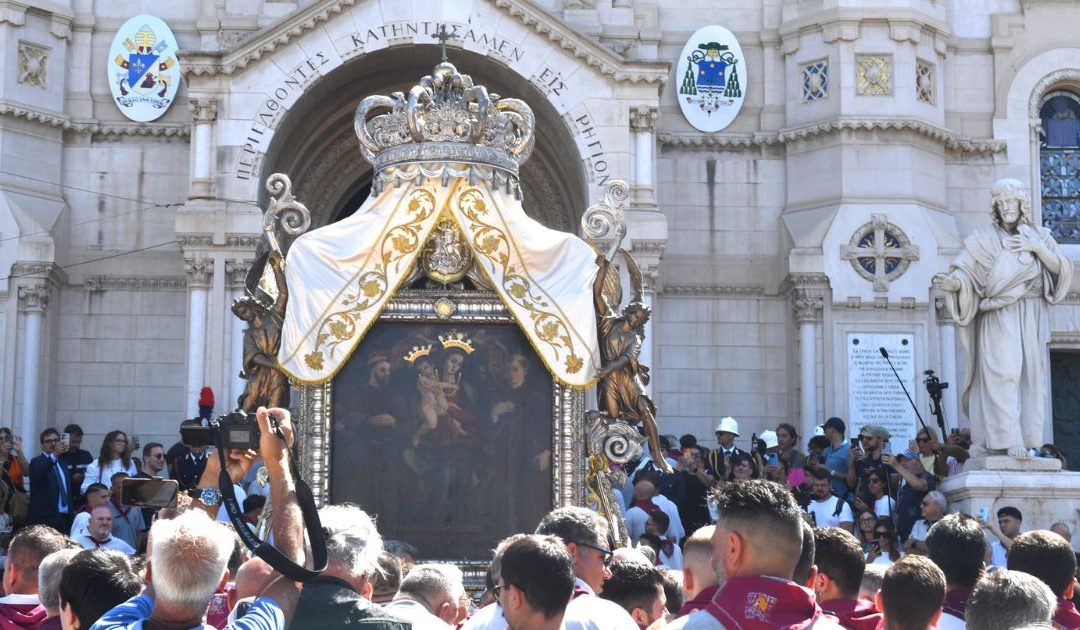 Una immagine dei festeggiamenti a Reggio Calabria per la Patrona
