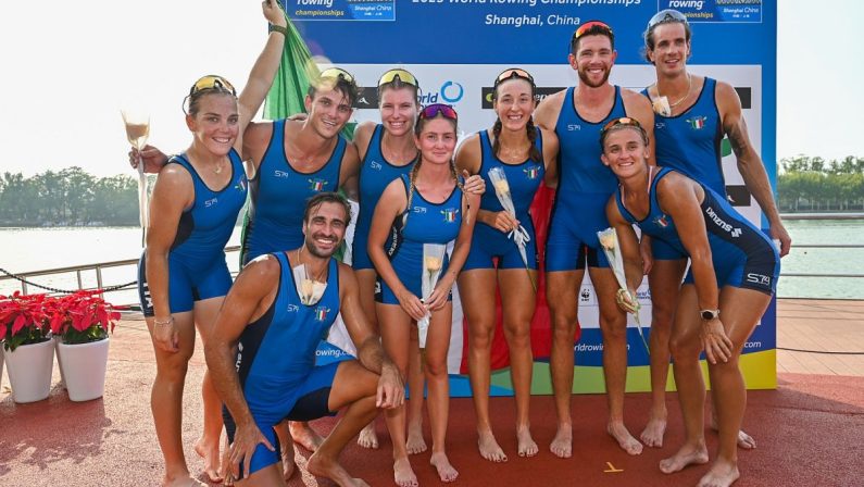 Mondiali di canottaggio, argento per l’otto misto azzurro a Shanghai