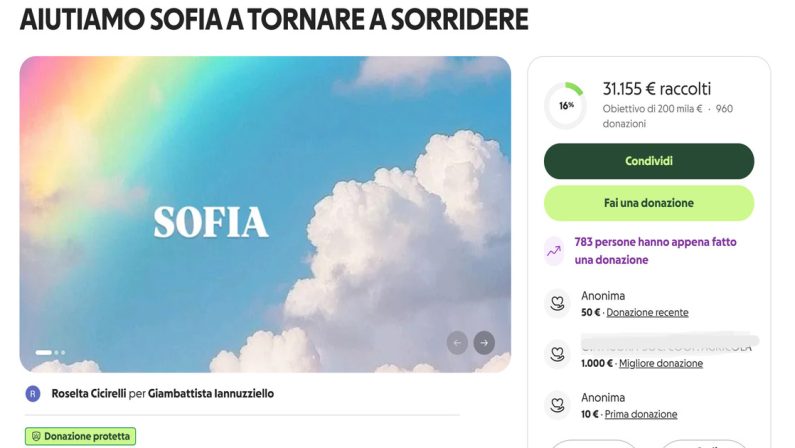 Pisticci, appello del Comune per la raccolta fondi per Sofia