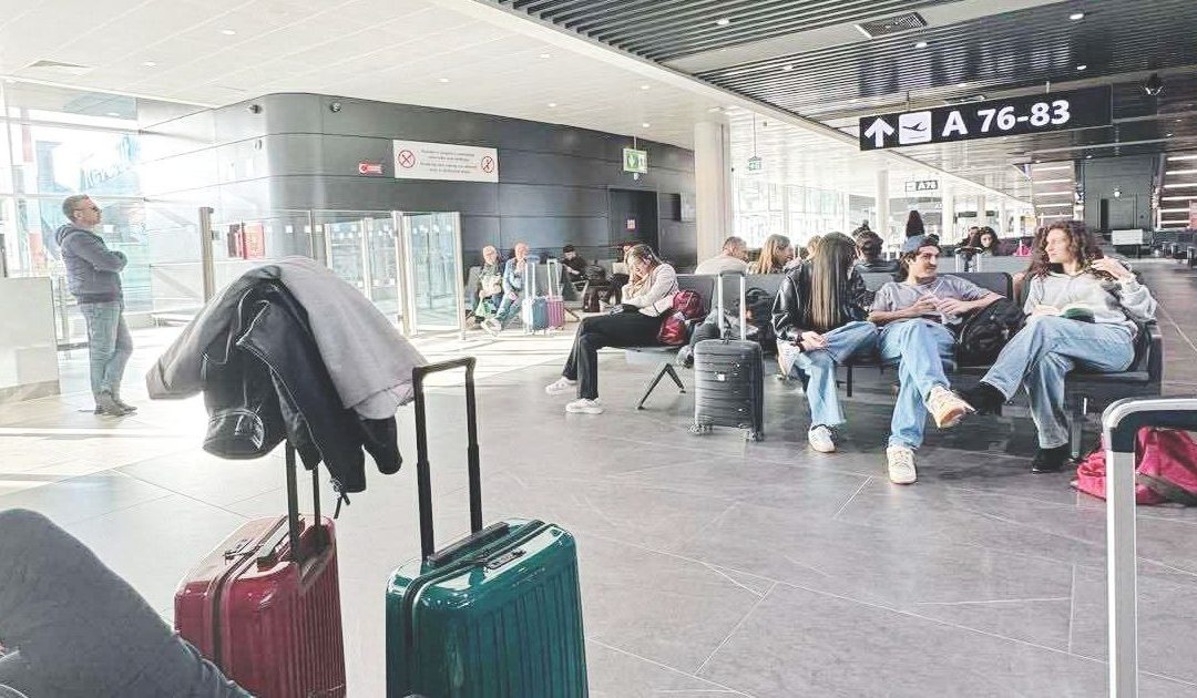 Attesa all'aeroporto di Roma Fiumicino