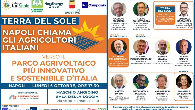 Nella “Terra dei Fuochi” nasce “Terra del Sole”, il parco agrivoltaico più innovativo e sostenibile d’Italia