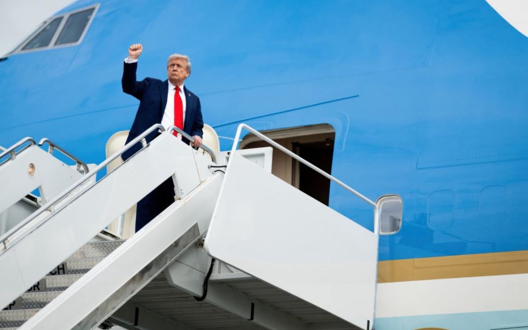 Trump accolto a Ben Gurion da Herzog e Netanyahu