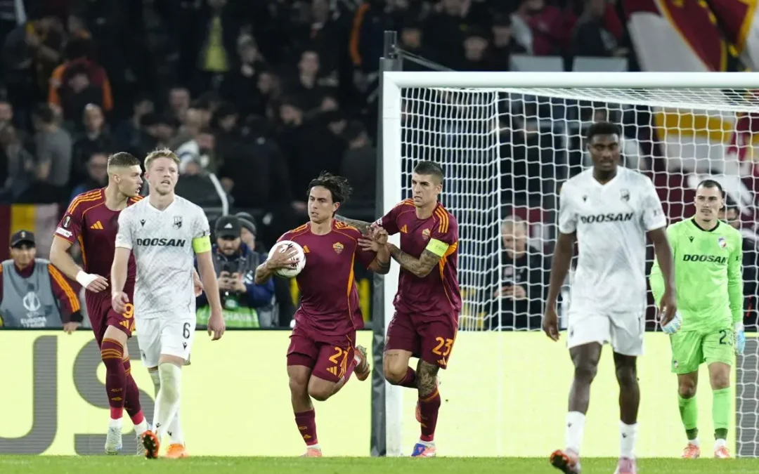 Non basta Dybala, all’Olimpico il Viktoria Plzen batte 2-1 la Roma
