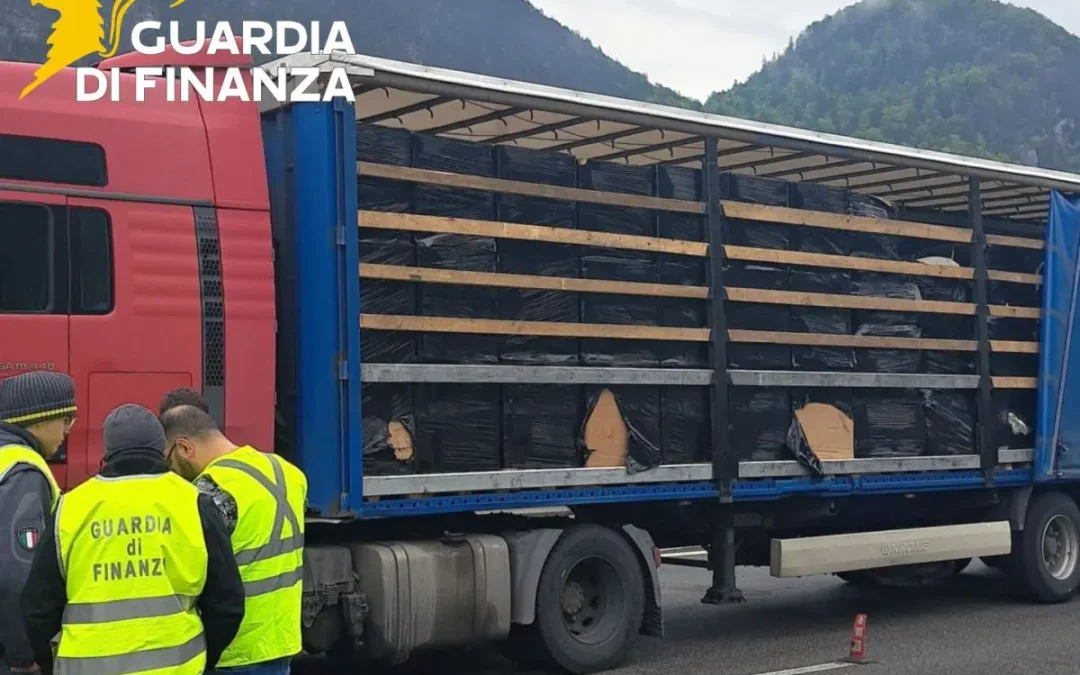Sequestrate 15 tonnellate di tabacco alla frontiera di Tarvisio
