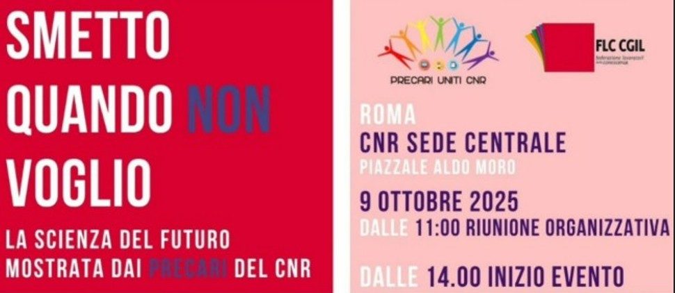 Roma, “Smetto quando NON voglio”: i precari del Cnr portano la ricerca in piazza