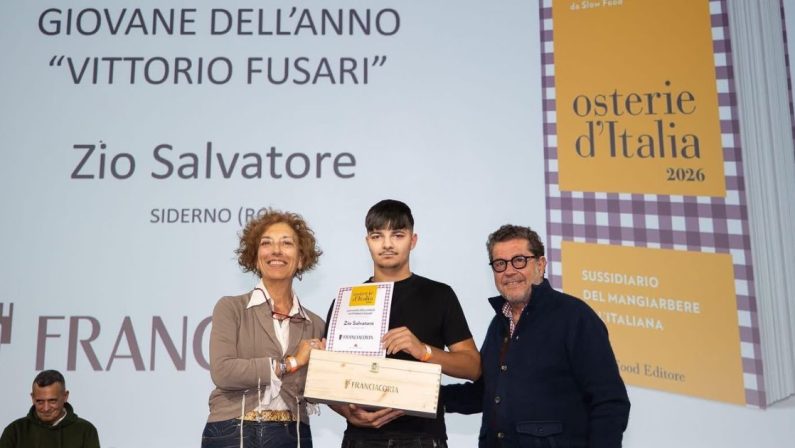 Osterie d’Italia, al calabrese Giuseppe Fragomeni il premio di “Giovane dell’anno”