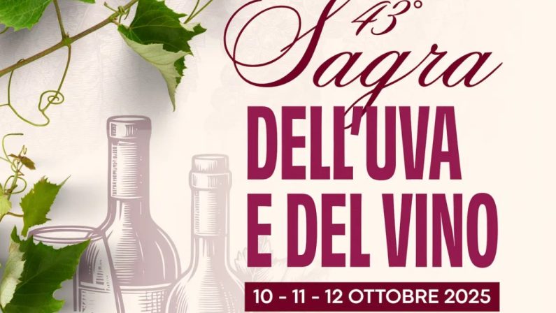 A Donnici la 43ª edizione della Sagra dell’Uva e del Vino dal 10 al 12 ottobre
