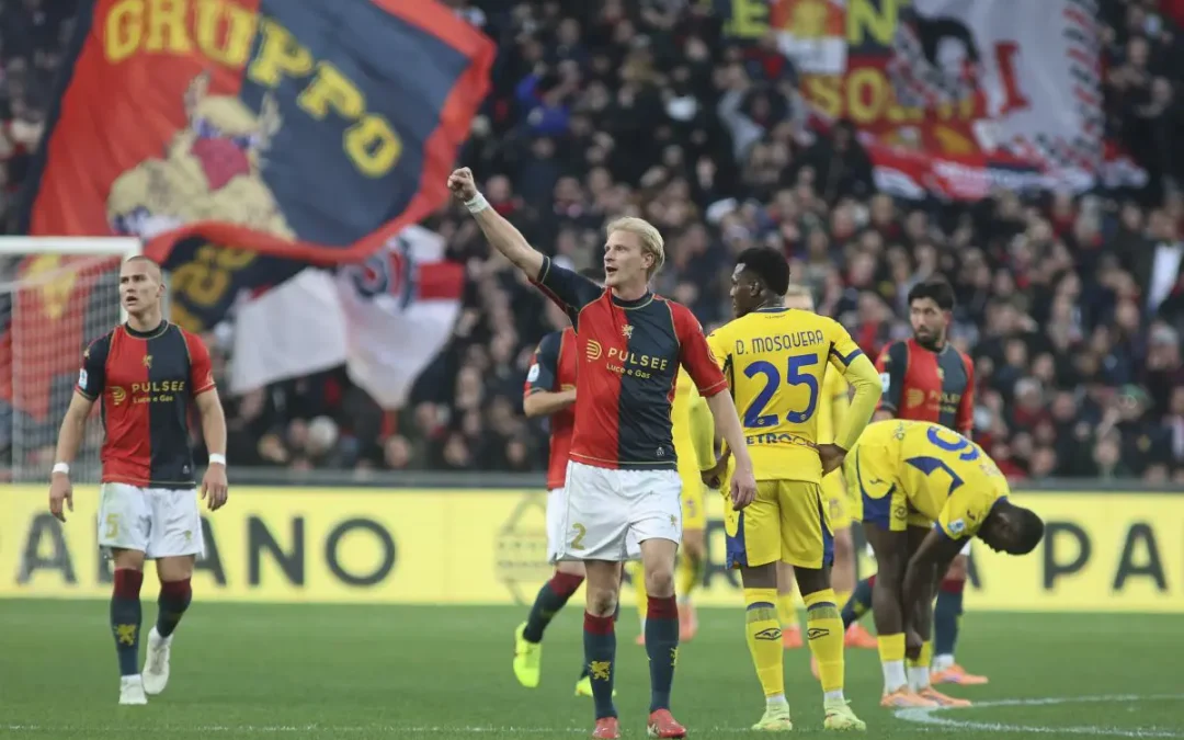 Il Genoa batte il Verona in rimonta, primo successo per De Rossi