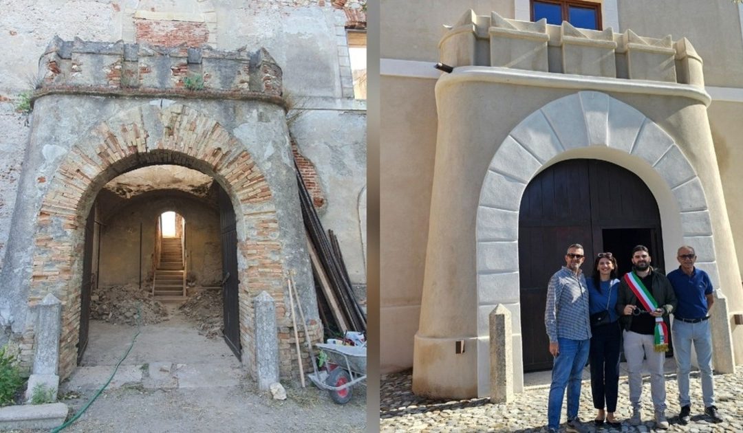 Il prima e il dopo dell'antico castello di Palizzi. Il sindaco Umberto Felice Nocera