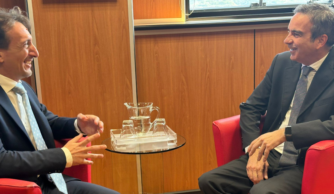 Il rettore dell'Unical Gianluigi Greco e il presidente della Regione Roberto Occhiuto