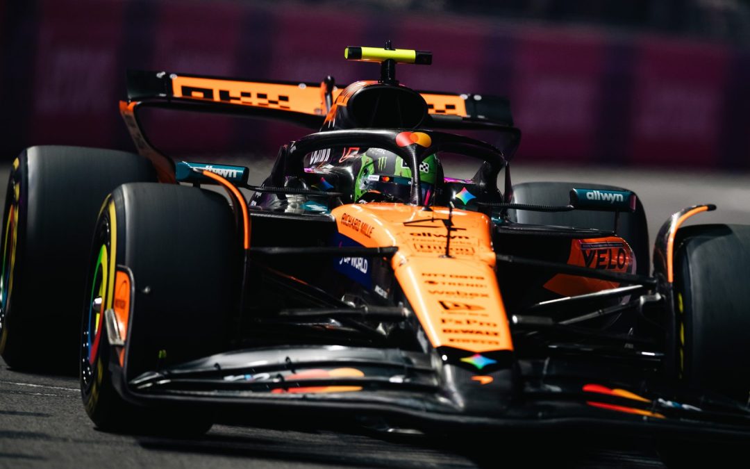 F1, GP Las Vegas: Norris è il più veloce nelle libere, bene Leclerc