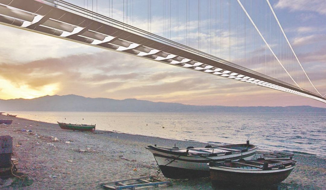 Una resa grafica del Ponte sullo Stretto