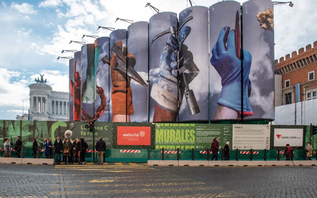 Metro C: Webuild, a Piazza Venezia terza opera ‘Murales’ dedicata al lavoro