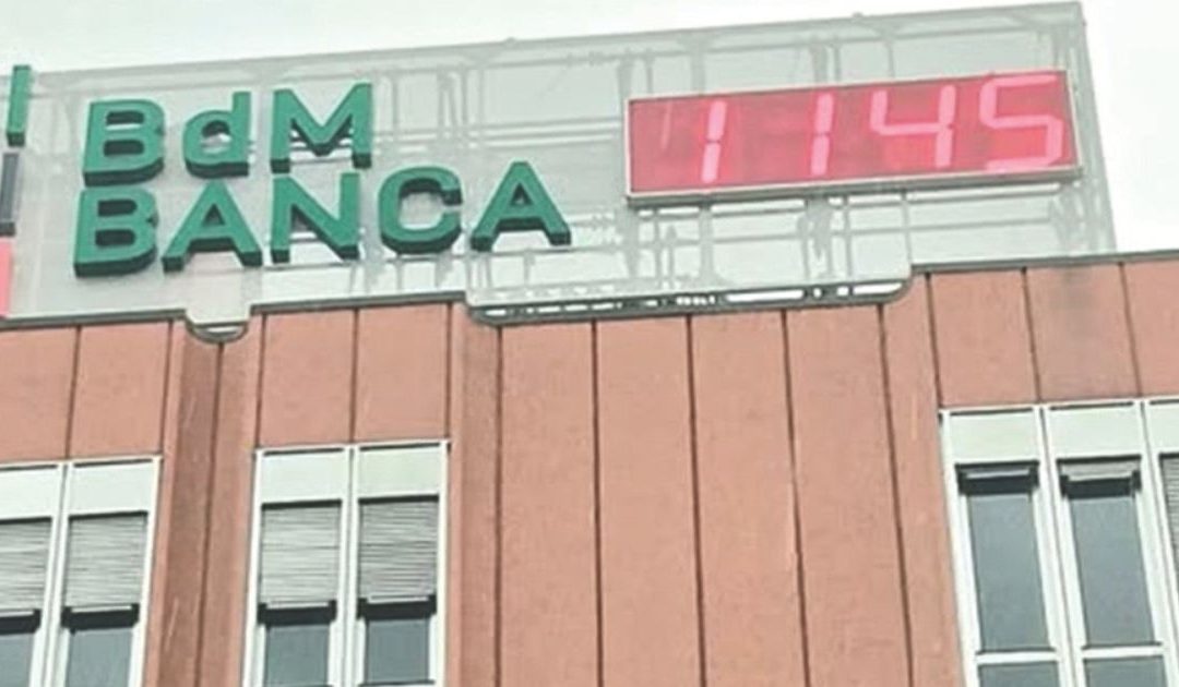 Una filiale di Banca del Mezzogiorno