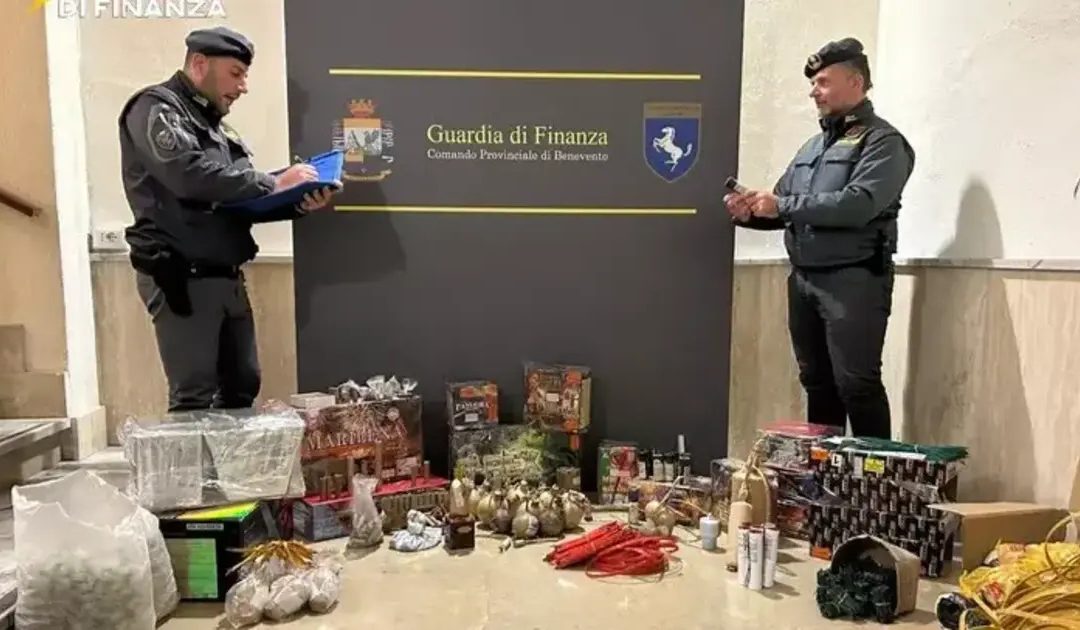 Benevento, sequestrati 60 chili di botti illegali: due persone denunciate