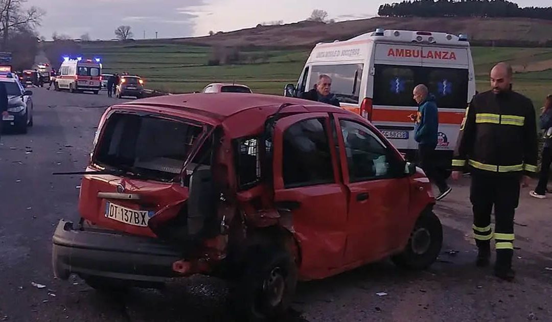 Le auto coinvolte nell'incidente