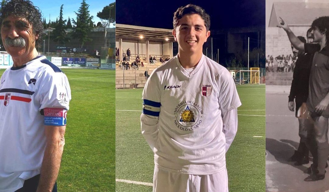 Melino Cosentino storico capitano della Vibonese: al centro il nipote Carmelo