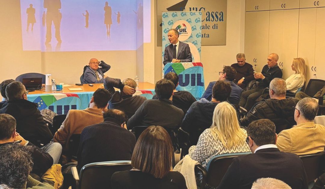 Un momento dell’iniziativa del Coordinamento Uil di Matera