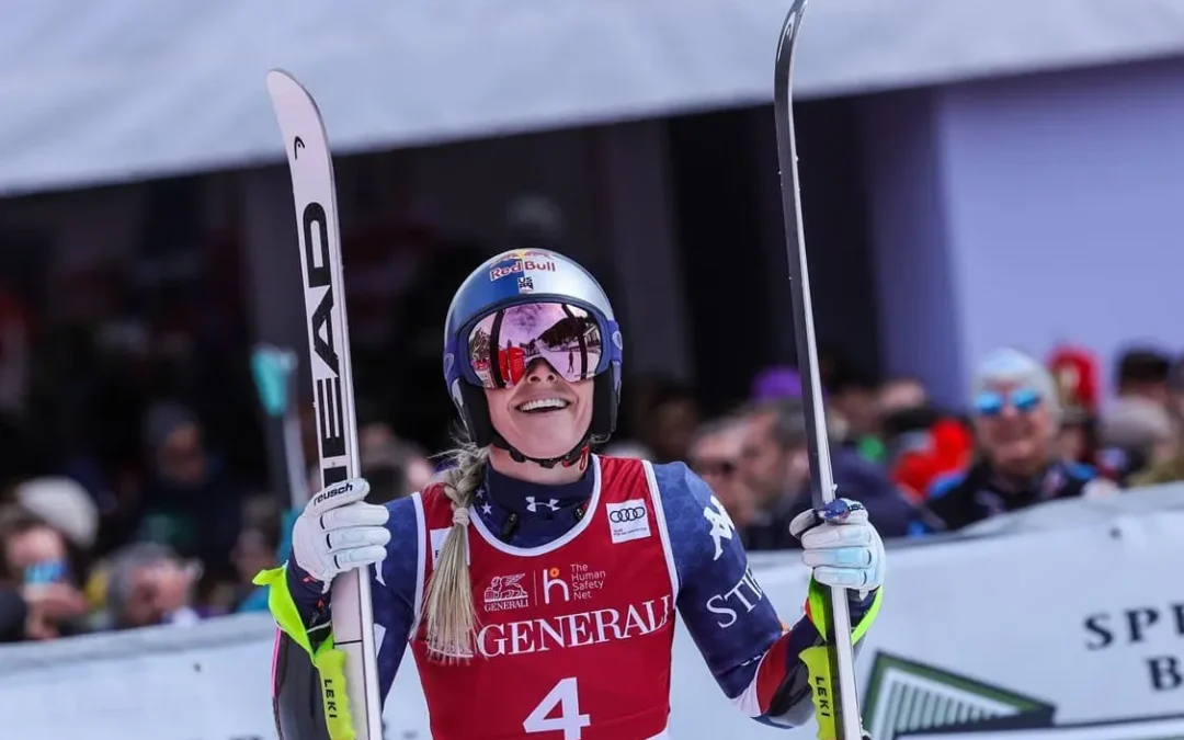 Lindsey Vonn vince la discesa di St. Moritz a 41 anni, quarto posto per Goggia